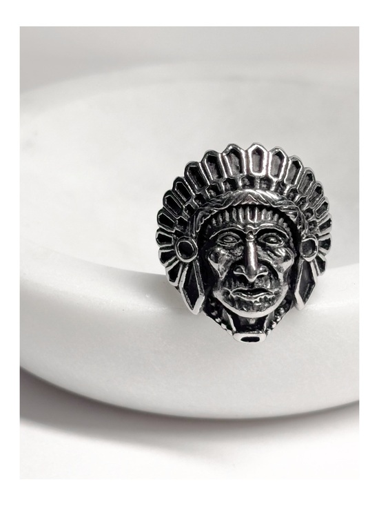 Source Unknown Jewelry - Silver Tone Tribal Head Ring